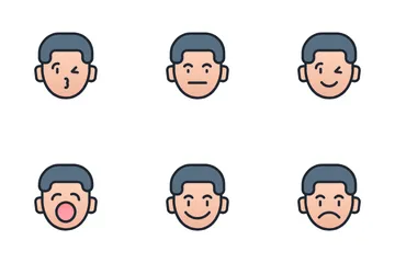 Chico emoji Paquete de Iconos