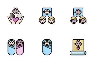 Child Adoption Icon Pack