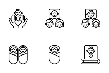 Child Adoption Icon Pack