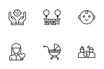 Child Adoption Icon Pack