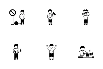 Child Labour Icon Pack