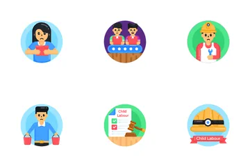 Child Labour Icon Pack