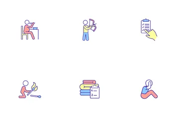 Child Mental Health Icon Pack