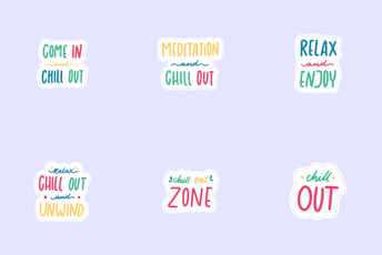 Chill Out Sticker Icon Pack