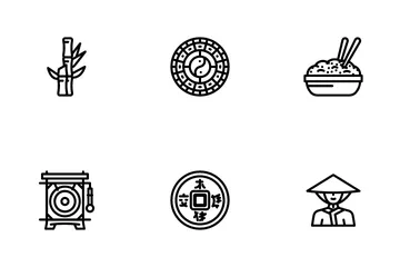 Chinese Accessory And Tradition Icon Pack