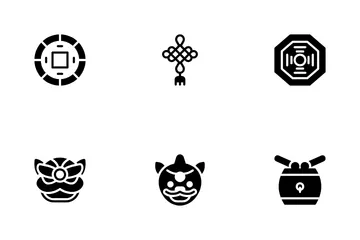 Chinese Lion Dance Icon Pack