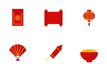 Chinesisches Neujahr Symbolpack