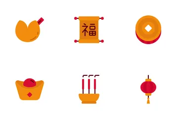 Chinesisches Neujahr Symbolpack