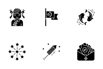 Chinesisches Neujahr Symbolpack