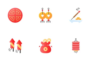 Chinesisches Neujahr Symbolpack