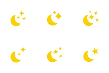 Chispa de luz de estrella de luna Paquete de Iconos