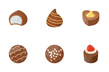 Chocolat et desserts Icon Pack