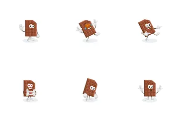Chocolate Dulces Emociones Paquete de Iconos