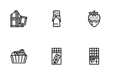 Chocolate Sweet Food And Drink Icon Pack