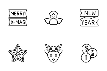 Christmas And New Year Icon Pack