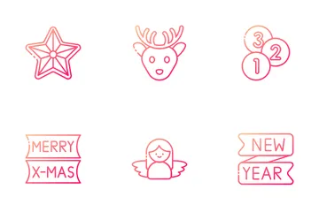 Christmas And New Year Icon Pack