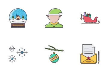 Christmas Filled Outline Icon Pack