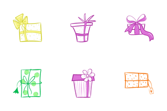 Christmas Gift Boxes Icon Pack