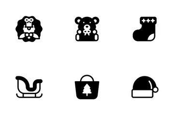 Christmas Glyph Icon Pack