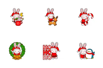 Christmas Of Bunny Icon Pack