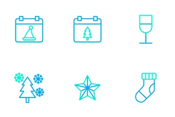 Christmas - Outline Color Icon Pack