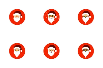Christmas Santa Face Icon Pack