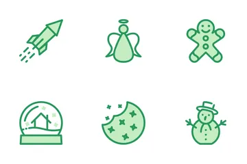 Christmas Set Green Icon Pack