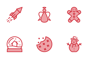 Christmas Set Red Icon Pack