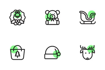 Christmas Shape Colours Icon Pack