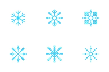 Christmas Snow Flakes Icon Pack