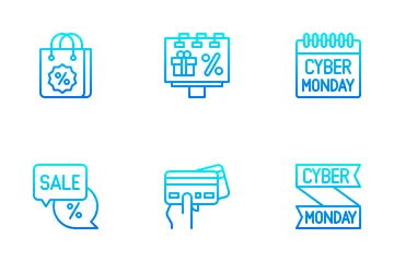 Lunes cibernético Paquete de Iconos