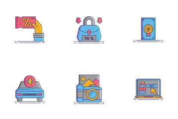 Lunes cibernético Paquete de Iconos