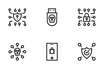 La seguridad cibernética Paquete de Iconos