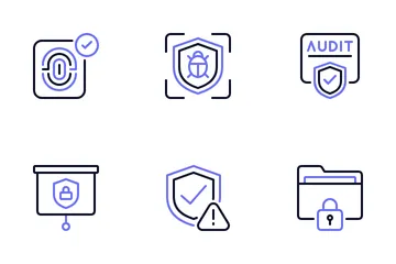 La seguridad cibernética Icon Pack