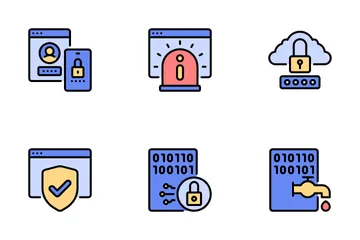 La seguridad cibernética Paquete de Iconos