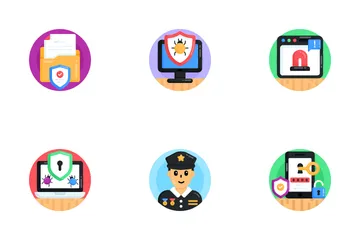 La seguridad cibernética Paquete de Iconos