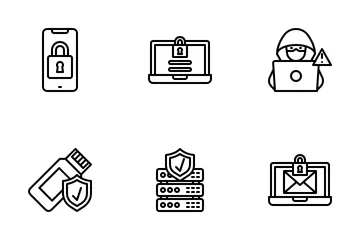 La seguridad cibernética Icon Pack