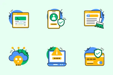 La seguridad cibernética Paquete de Iconos