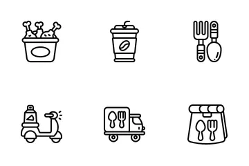 Cibo e consegna Icon Pack