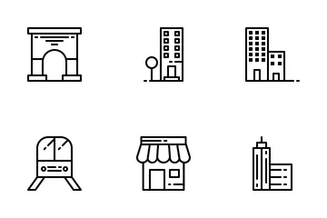 Elementos da cidade Icon Pack