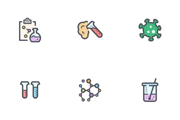 Ciência e vírus Pacote de Ícones