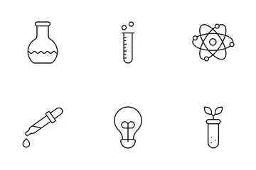 Ciencia y experimentos Paquete de Iconos