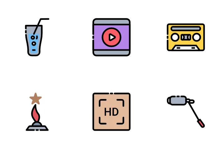 Data Management Icon Pack - 40 Colored Outline Business Icons | SVG ...