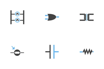 Circuitos elétricos Pacote de Ícones