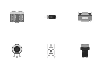 Circuitos elétricos Pacote de Ícones