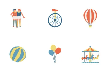 Circus Carnival Element Icon Pack