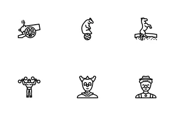 Circus Carnival Vintage Show Icon Pack