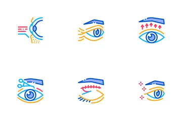 Cirurgia de pálpebras saudável Pacote de Ícones