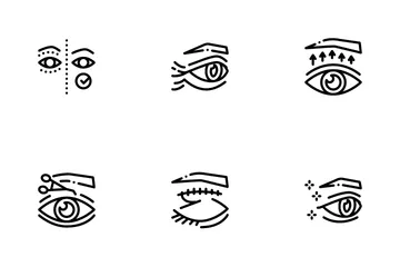 Cirurgia de pálpebras saudável Pacote de Ícones