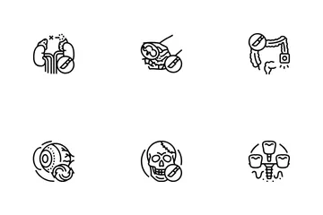 Cirurgia Saúde Médica Pele Pacote de Ícones